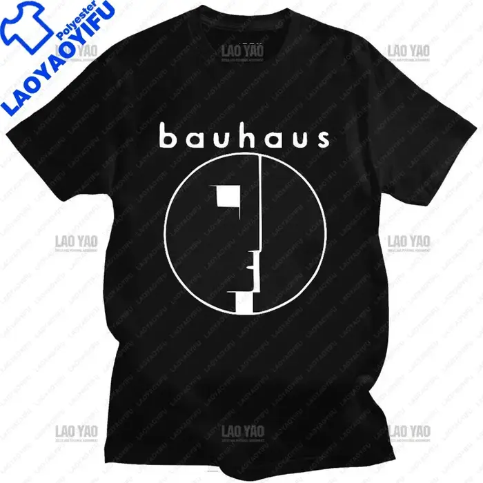 Hommes t-shirts Bauhaus Post Punk Goth Rock col rond graphique t-shirts homme chemise décontractée m