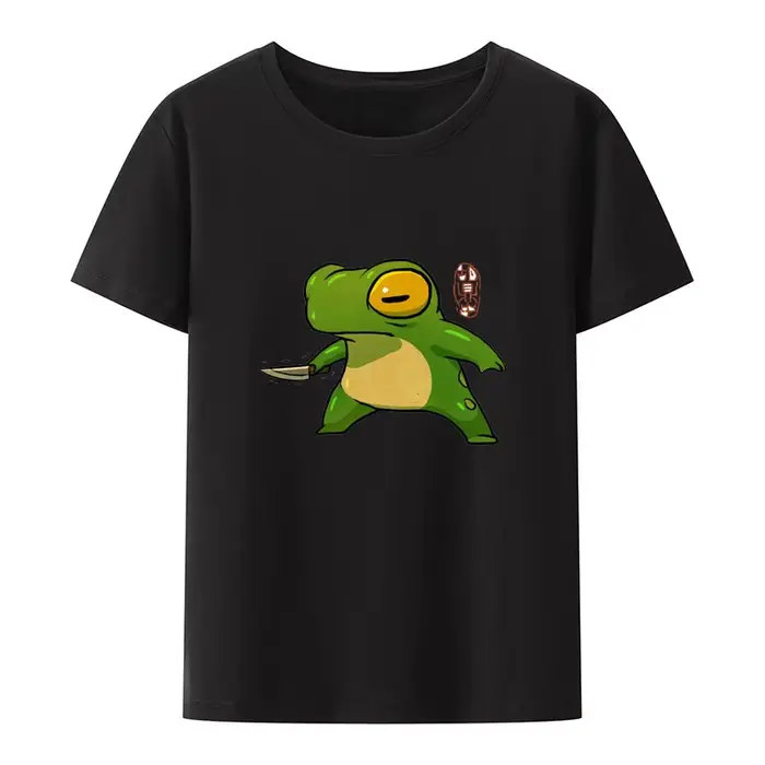 J'ai des grandes sentiments grenouille impression T-shirt Harajuku col rond Punk nouveau Style respirant Anime Humor