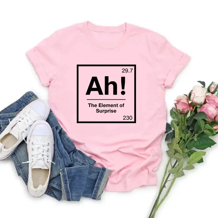T-shirt « Ah l'élément de la surprise » – Projet Hail Mary – Blague de chimie