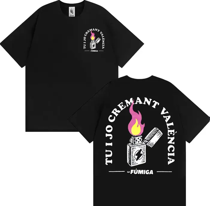 La Fumiga Tu I Jo crémant València Merch T-shirt vêtements pour hommes gothique haute rue