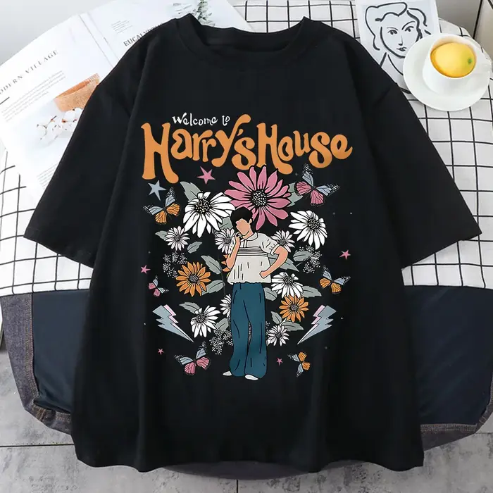 Harrys House femmes T-shirts coton été Manga graphique à manches courtes t-shirt doux originalité tr