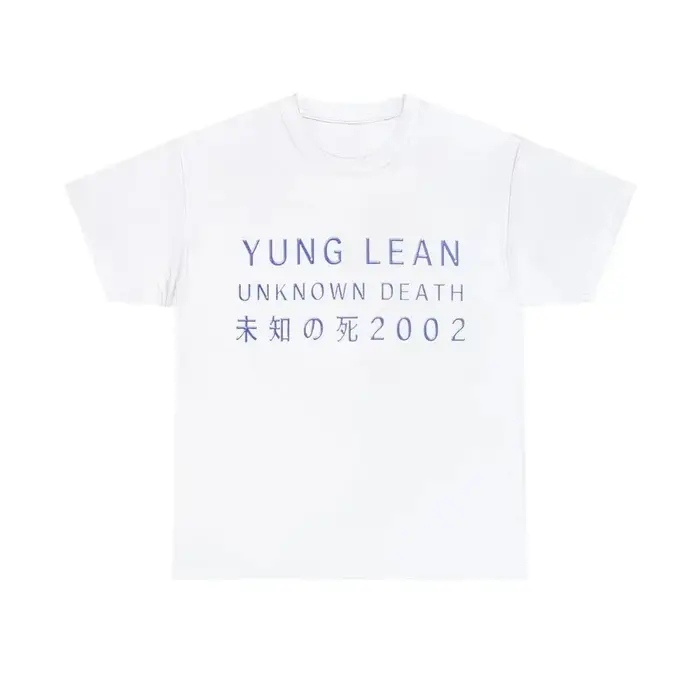 Yung Lean inconnu mort 2002 Album Tour Merch T-Shirt musique Hip Hop T-Shirt à la mode hommes femmes