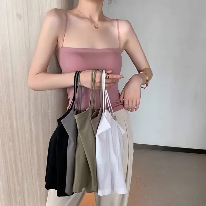 Haut femme Sexy soutiens-gorge Spaghetti sangle culture hauts mode Camisole sans fil brassière sous-vêtements sans