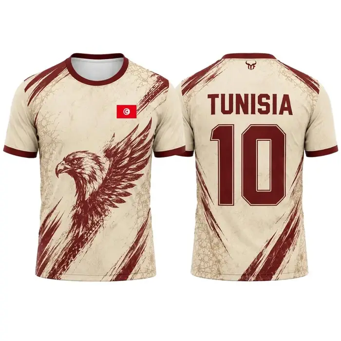 Maillot de sport à imprimé drapeau tunisien pour hommes