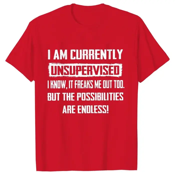 T-shirts drôles pour hommes je suis actuellement non supervisé T-shirt hilarant drôle disant cadeau pour lui