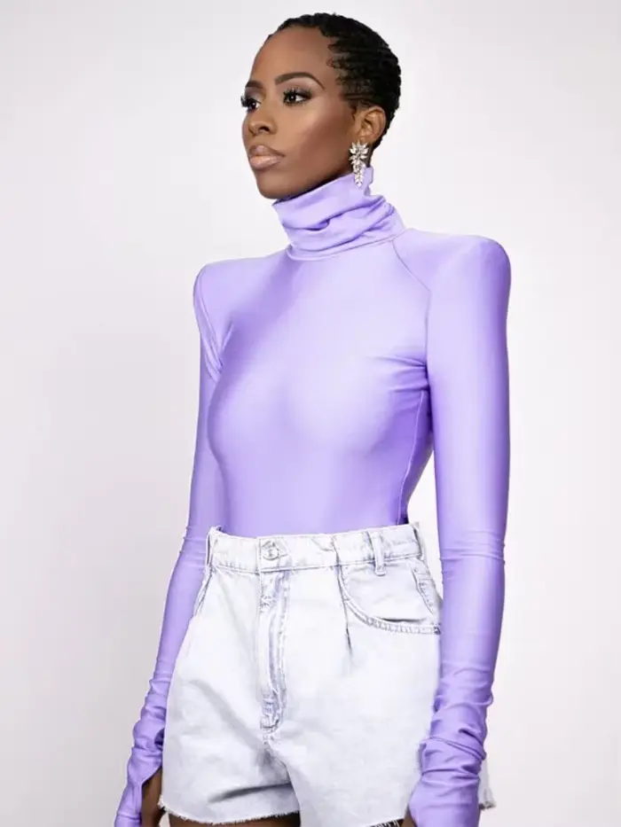 Body couleur unie col roulé Lingerie corps Sexy Feminino à manches longues Y2k hauts femmes une pièce Lenceria Femenina