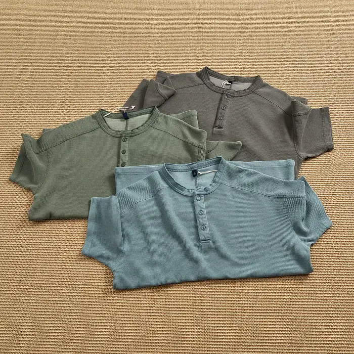 T-shirt Henley épais pour homme