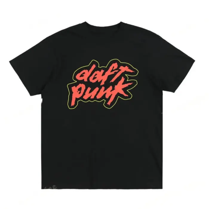 Daft Punk T-shirt d'été pour hommes coton confortable col rond