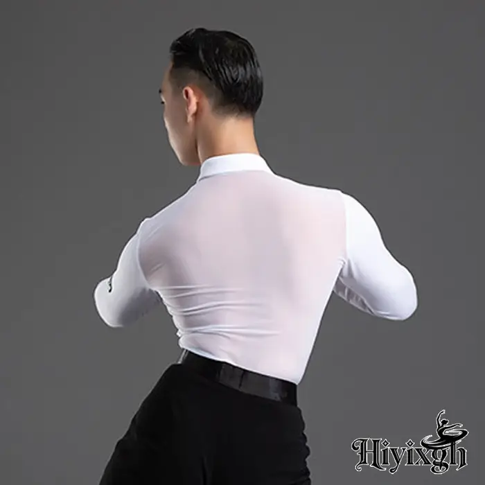 Nouveau T-shirt de danse latine à manches longues 2026 pour garçons