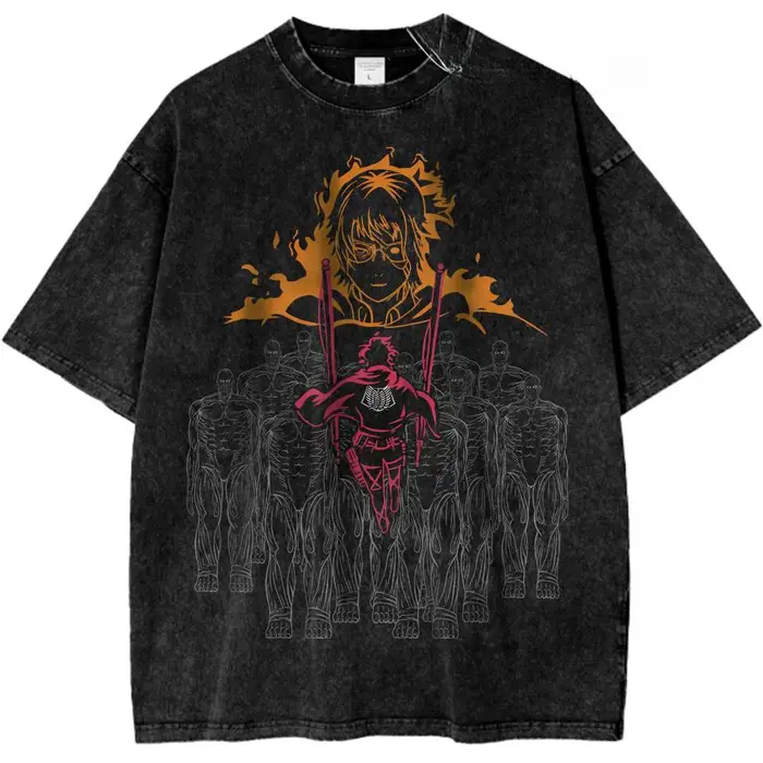 Hange Zoe impression T-shirt Anime attaque sur Titan coton