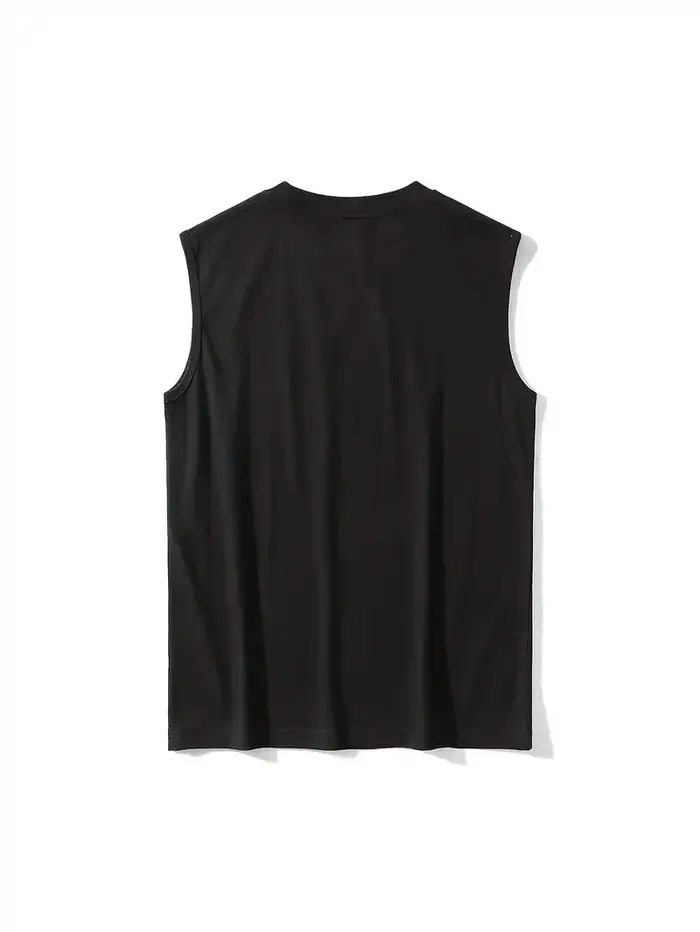 Gilet sans manches à col rond pour hommes, mode d'été, sport décontracté, ample, imprimé cerise, con