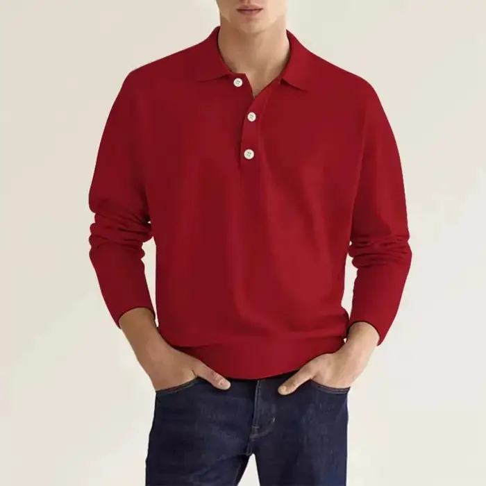 Polo à manches longues pour hommes
