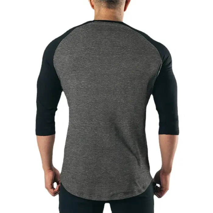 Économie en coton à manches trois-quarts pour hommes