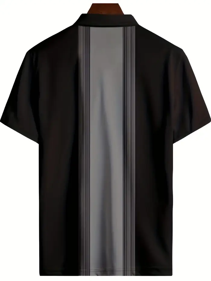 La nouvelle chemise POLO à fermeture éclair pour hommes d'été 2025 présente une impression de motifs rayés 3D décontractés à la mode et confortables