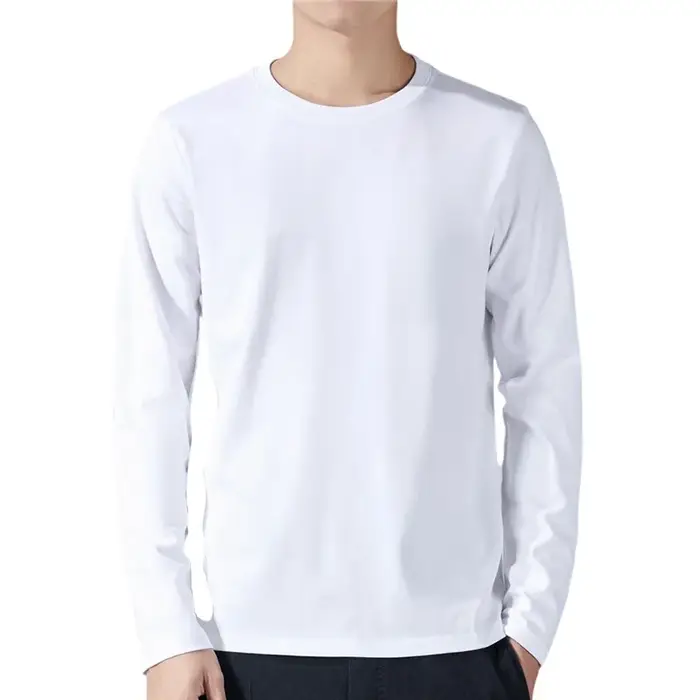 T-shirt en coton à manches longues pour hommes