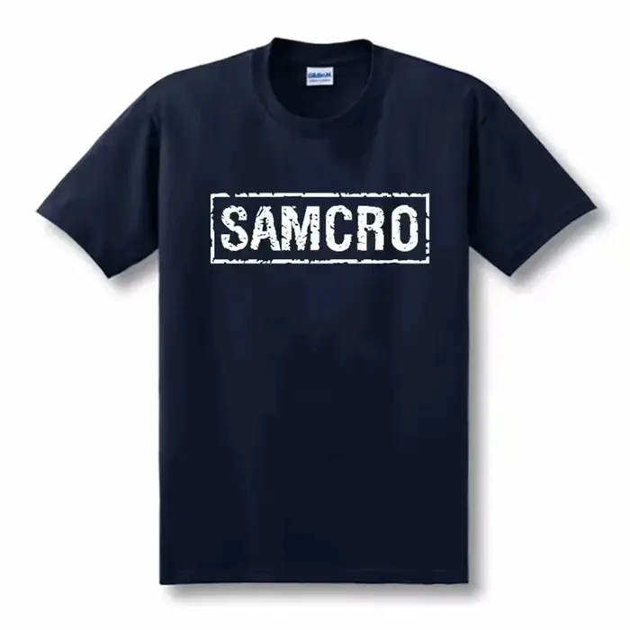 T-shirt imprimé SAMCRO pour hommes et femmes, tendance Hip Hop Rock, surdimensionné, à manches court