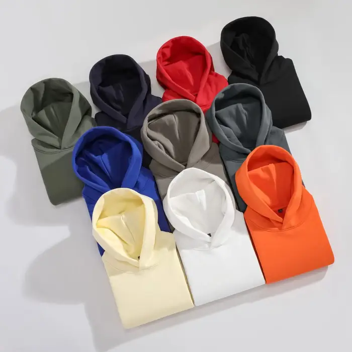 Sweat à capuche 100 % coton 480 g/m² pour homme, coupe ample, pull molletonné style urbain, printemp