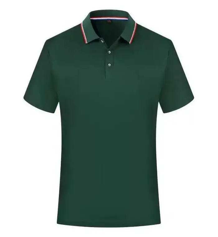 Polo uni pour hommes, col rayé, manches courtes, séchage rapide, respirant, décontracté, pour un usa