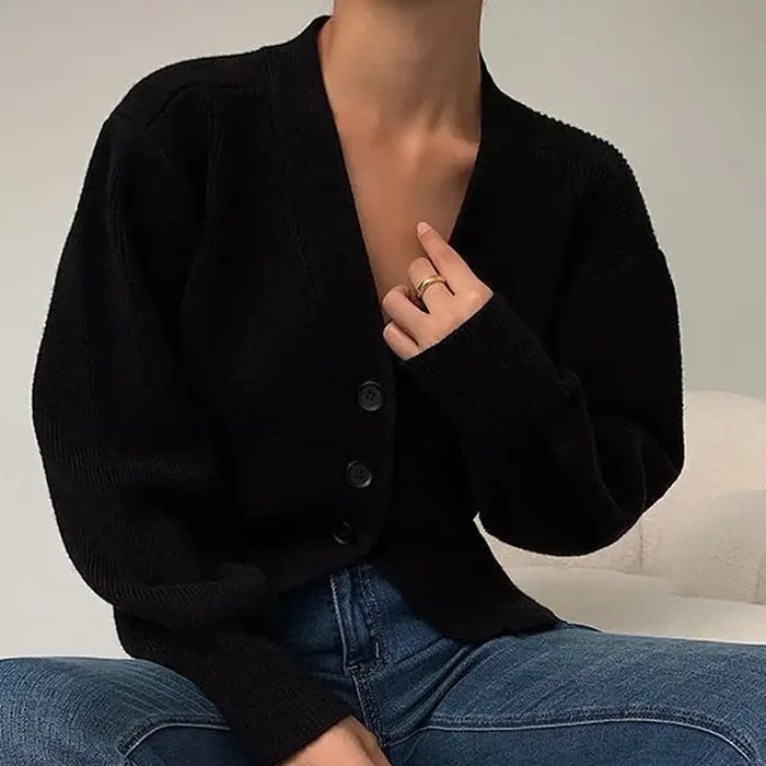 Cardigans à Manches Lanternes pour Femme