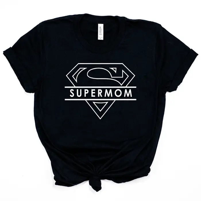 T-shirt drôle Super maman rétro