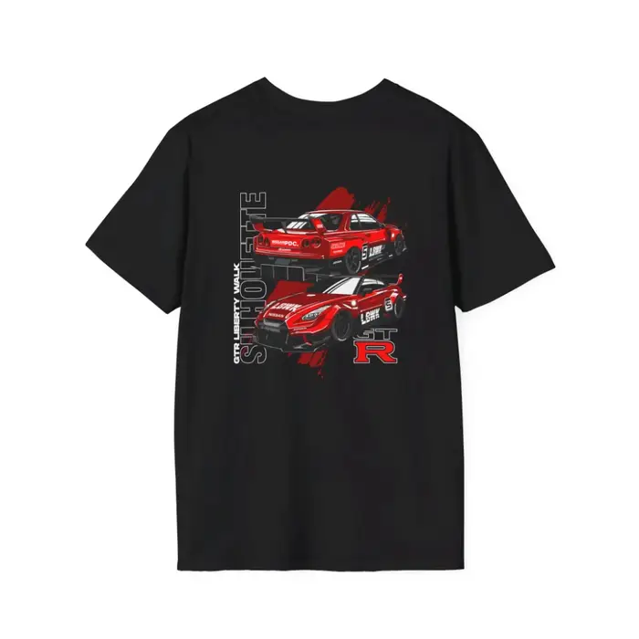 T-shirt Liberty Walk GTR devant et derrière
