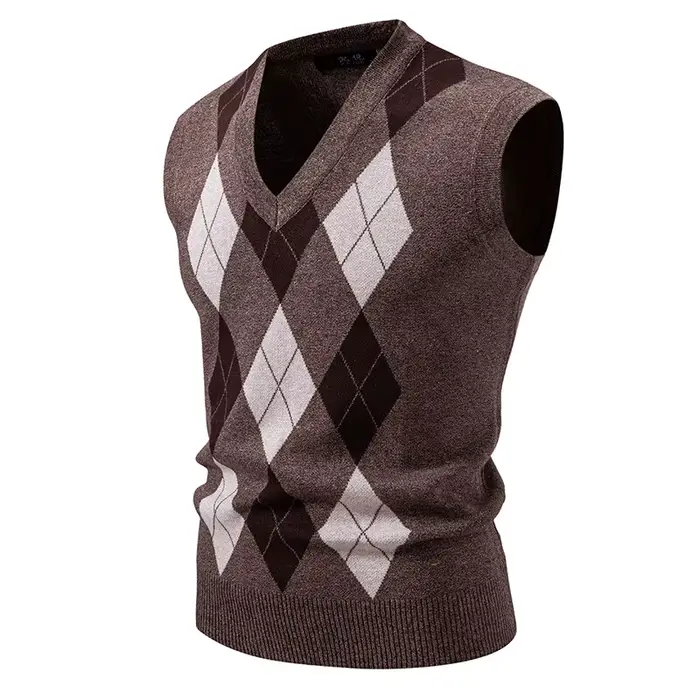 Gilets en tricot sans manches pour hommes