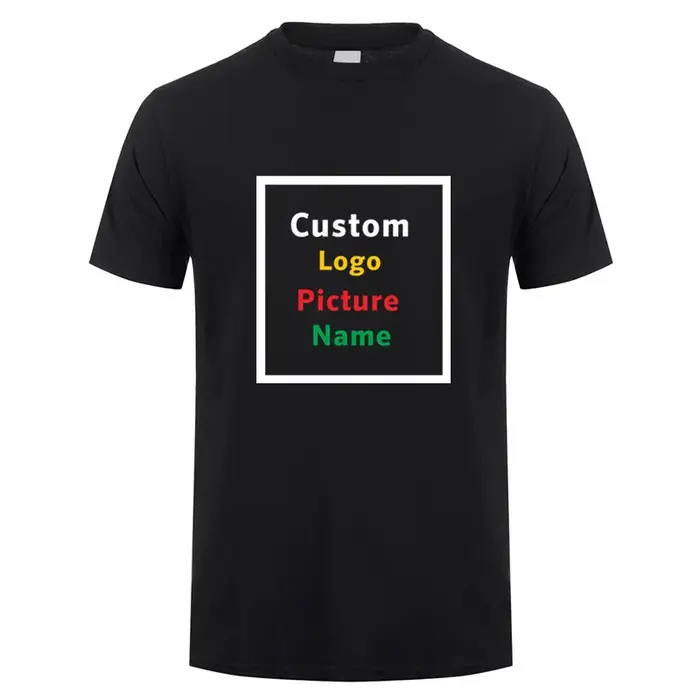 T-shirt personnalisé faites votre conception Logo texte hommes imprimer équipe d'entreprise