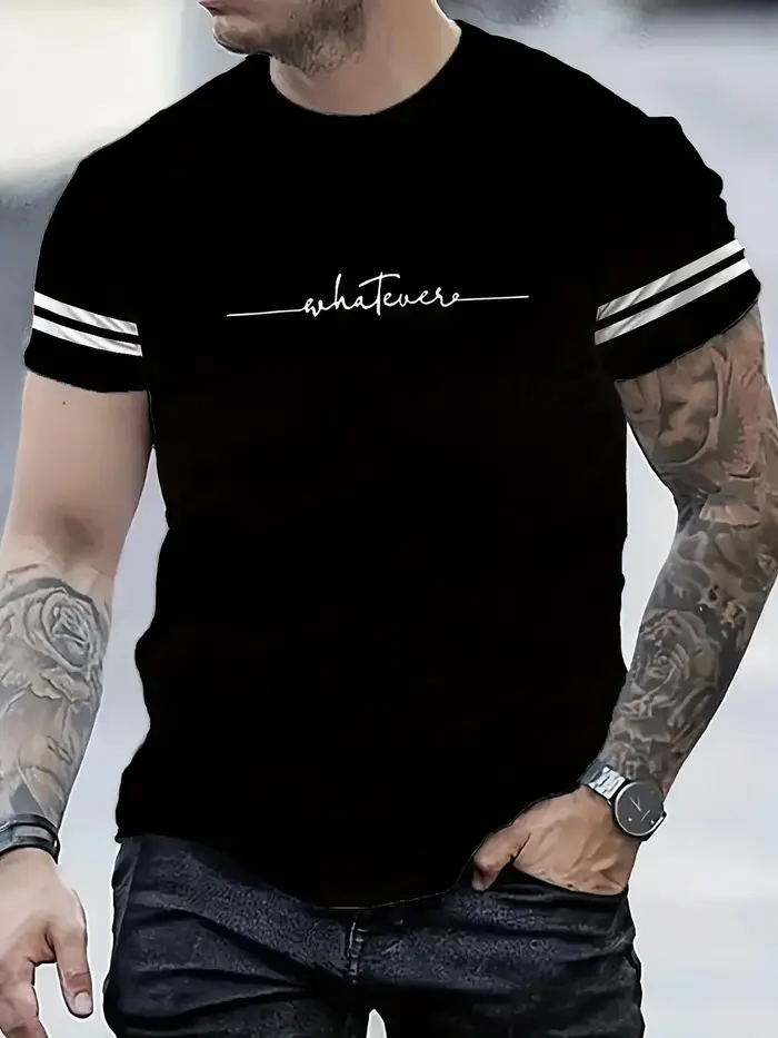 Ce t-shirt pour homme à manches courtes, très accrocheur, présente un motif color-block audacieux no