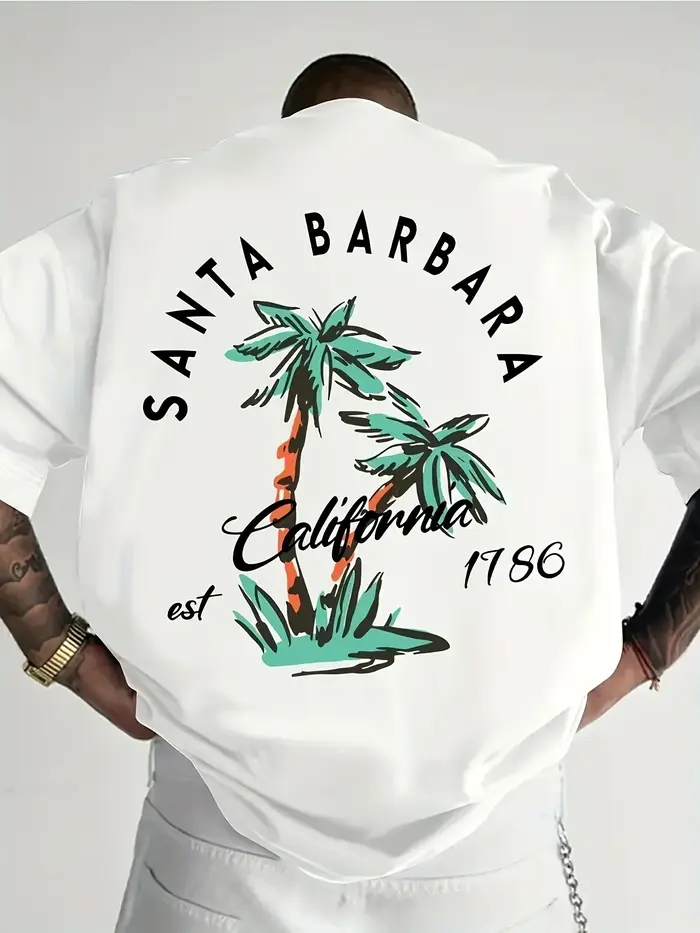 T-shirt pour homme à motif Santa Barbara Californie