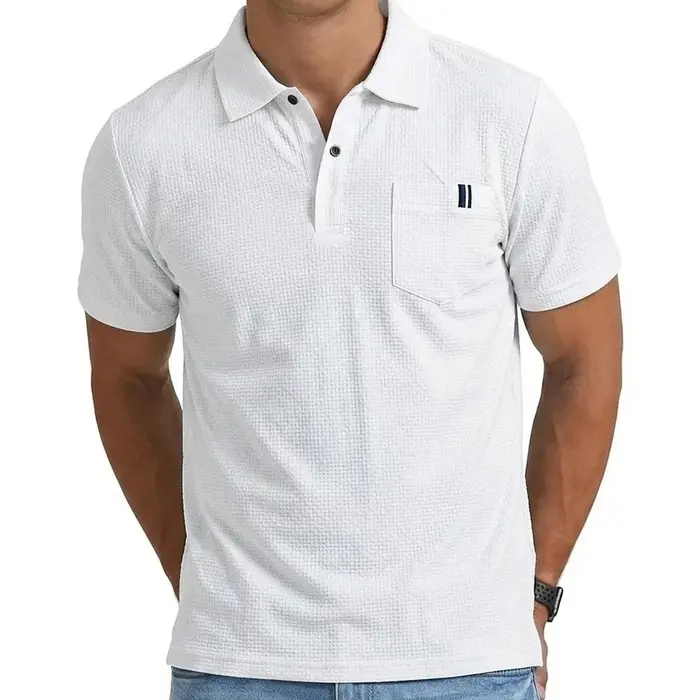 Polo à revers léger et de qualité supérieure pour homme – Haut de performance respirant à séchage rapide pour l'été – T-shirt de sport de luxe pour un style décontracté moderne