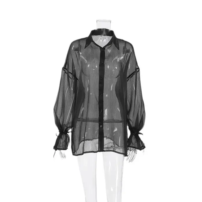 Chemise transparente sexy tendance