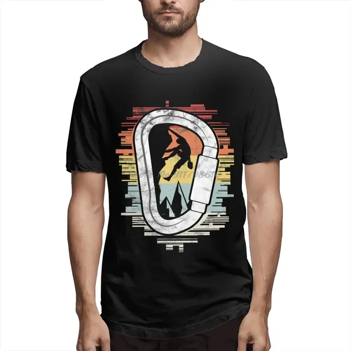 Escalade Vintage rétro T-shirt drôle T-shirt hommes coton T-shirt surdimensionné t-shirts Streetwear