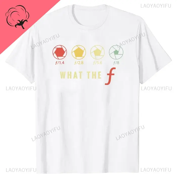 Photographe cadeau hommes coton t-shirts pour amoureux de la photographie été femme Streetwear ouverture caméra