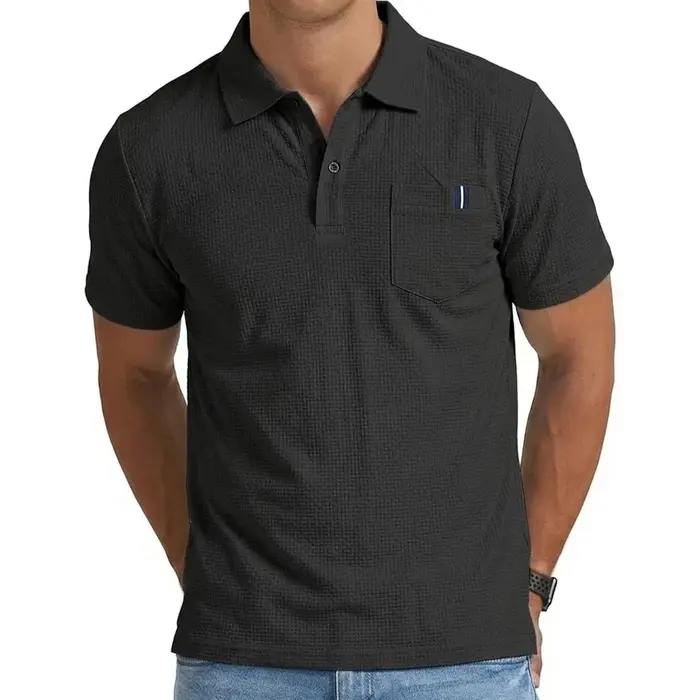 Polo à revers léger et de qualité supérieure pour homme – Haut de performance respirant à séchage rapide pour l'été – T-shirt de sport de luxe pour un style décontracté moderne