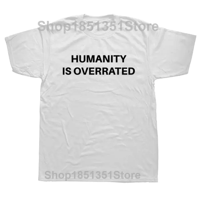 T-shirt imprimé animal pour hommes, Humanity Is Overrated, Anime Clothes, New in Y and Tees, Heavywe
