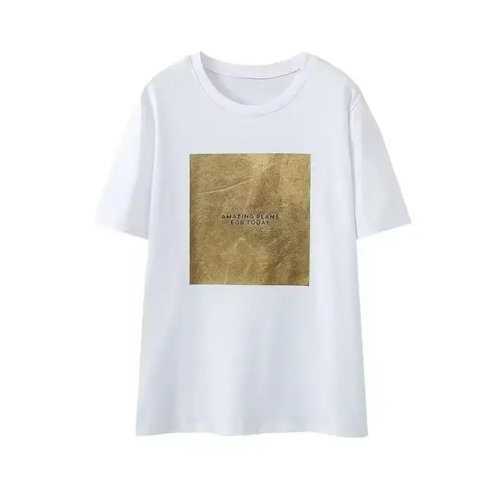 TRAFZR femmes T-shirts été 2025 Y2k Streetwear mode filles à manches courtes t-shirt col rond