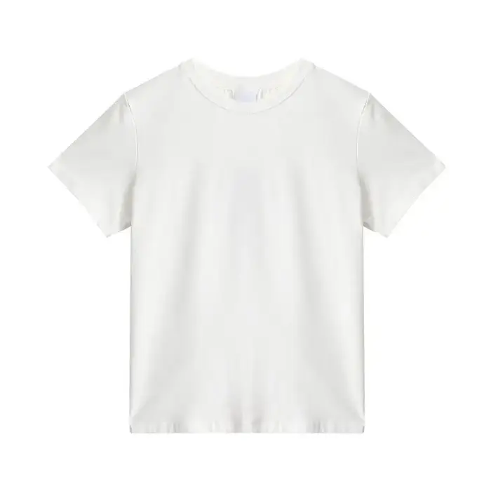 T-shirt à manches courtes pour femmes en été nouveau col rond bleu marine coupe ajustée mince à l'extérieur portant des hauts populaires à la mode