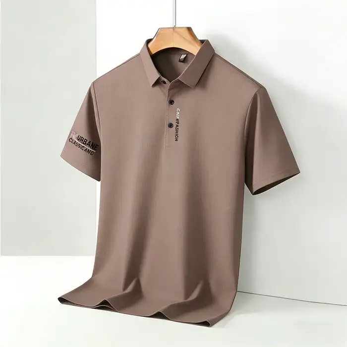 Nouvelle Arrivée 2026 – Polo Homme Vert Forêt Respirant Anti-Plis à Manches Courtes pour le Bureau