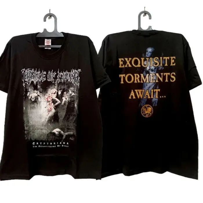 T-shirt CRADLE OF FILTH Hip-hop Streetwear surdimensionné Y2k