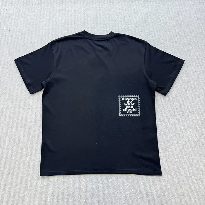 Nouveau T-shirt Streetwear ADWYSD pour Homme – Motif Cœur et Étoile Chaîné – Col Rond Oversize – Livraison Rapide