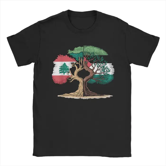 T-Shirt homme drapeau de la Palestine du Liban T-Shirts mode été