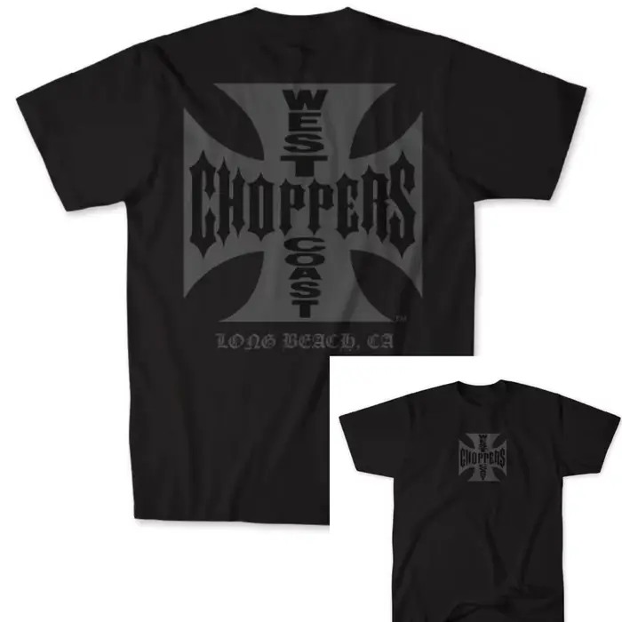 T-shirt graphique vintage West Coast Choppers 100% coton, col rond, coupe décontractée, unisexe, hau
