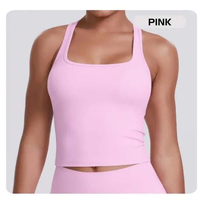 MIML femmes Yoga haut court femmes couleur unie respirant séchage rapide dos nu débardeur pour sport Fitness Yoga porter haut