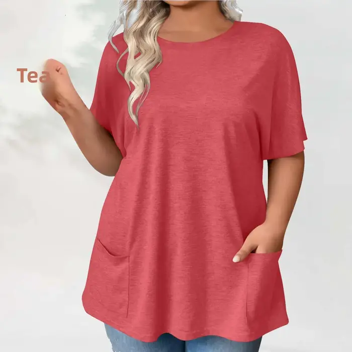 T-shirt ample décontracté à manches courtes pour femmes