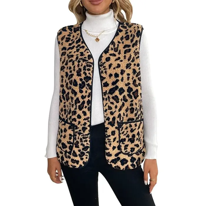 Gilet sans manches à col en v