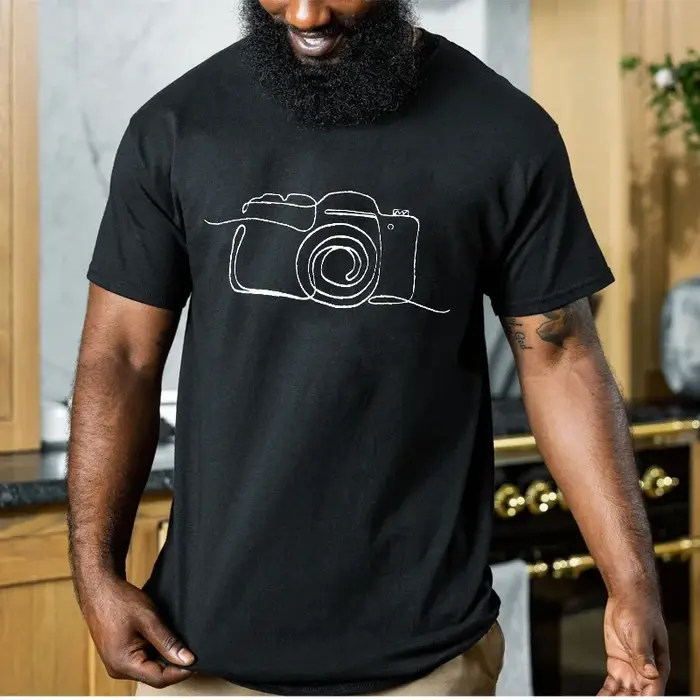 Photographe graphique t dessus de chemise vêtements appareil photo amant t-shirt Homme photographie