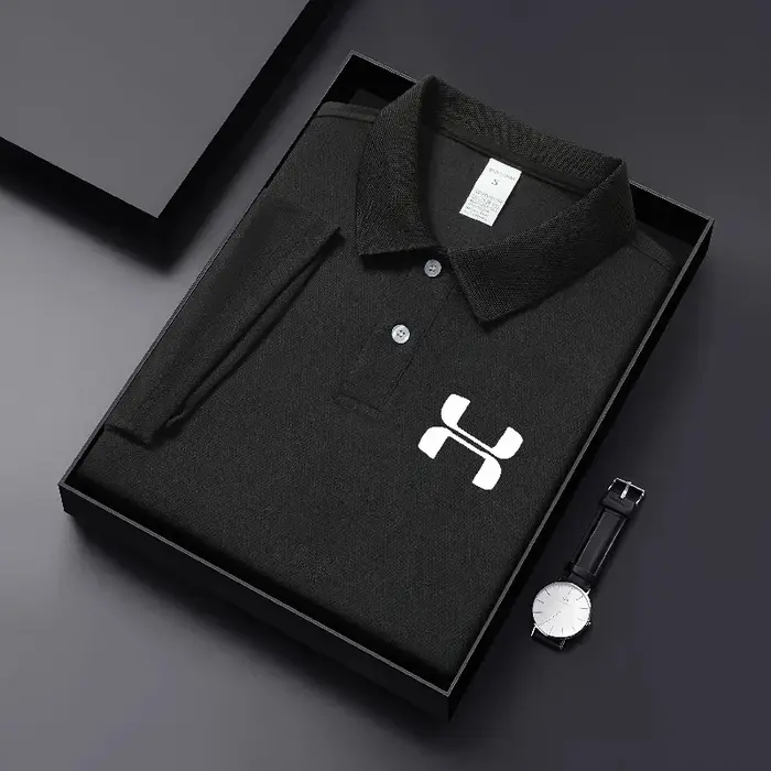 Nouveau Polo Homme Couleur Unie 2026 – T-shirt Boutonné à Manches Courtes