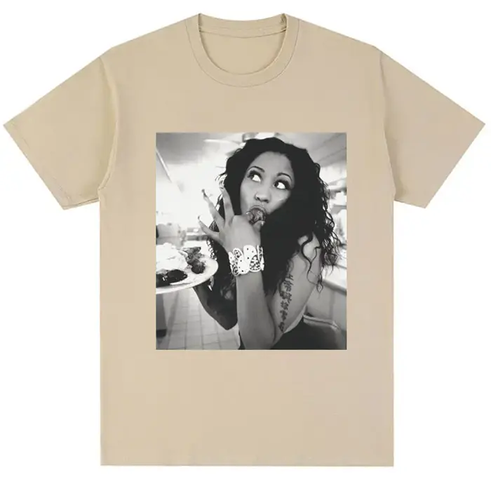 Rap artiste Nicki Minaj imprimé rétro T-shirt foand Hip-hop mode décontracté été