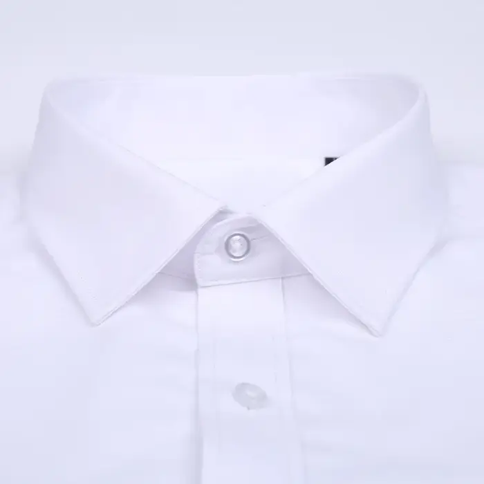 Haute qualité repassage gratuit hommes robe chemise à manches longues 100% pur coton nouveau solide mâle coupe régulière