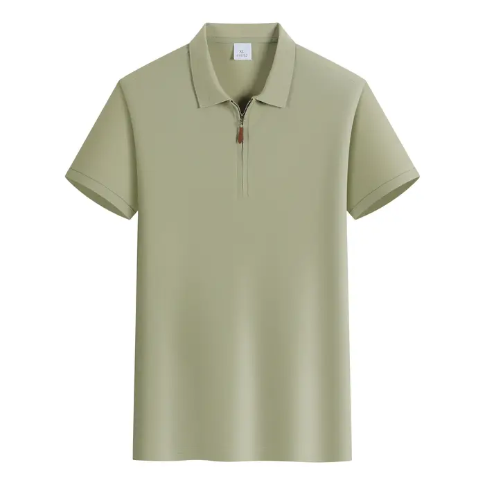 Polo sport uni zippé pour homme – Coupe ajustée, idéal pour le bureau et les occasions décontractées